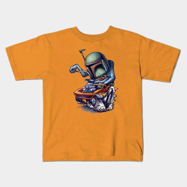 Boba Vette Kids T-Shirt by ChetArt